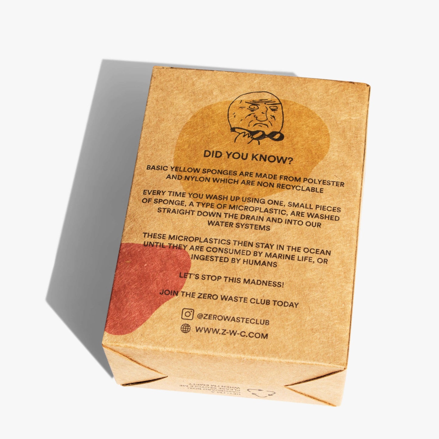 Zero Waste Club Plastic Free Biodegradable Kitchen Sponges - 2 Pack