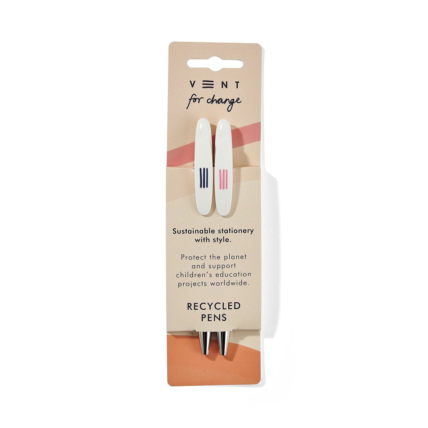 Recycled Single Use Plastic Pens - 2 Pack - www.thecotswoldecocompany.co.uk