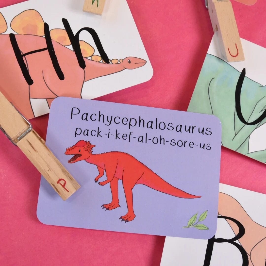 Alphabet of Amazing Dinosaurs Flash Cards
