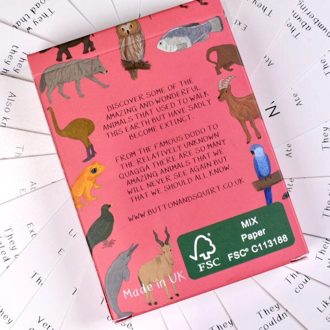 Button & Squirt - Amazing Extinct Animals Fact Cards