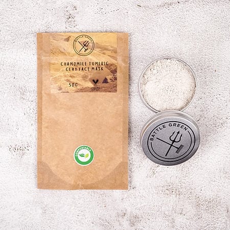 Handmade Clay Face Mask - Chamomile Turmeric - www.thecotswoldecocompany.co.uk