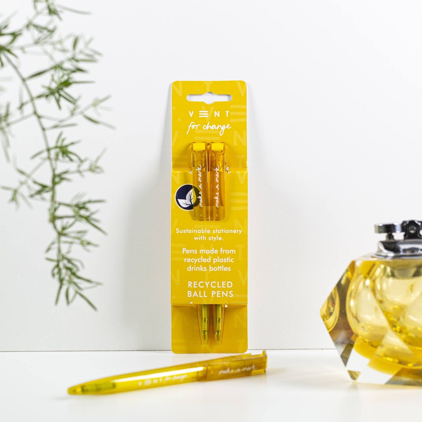 Recycled Plastic Drinks Bottle Pens - 2 Pack - www.thecotswoldecocompany.co.uk