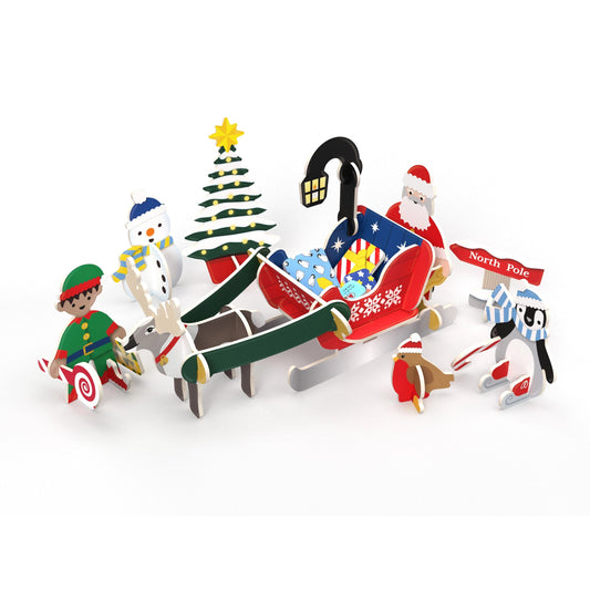 Santa's Midnight Sleigh Ride - Pop-out Eco Friendly Playset