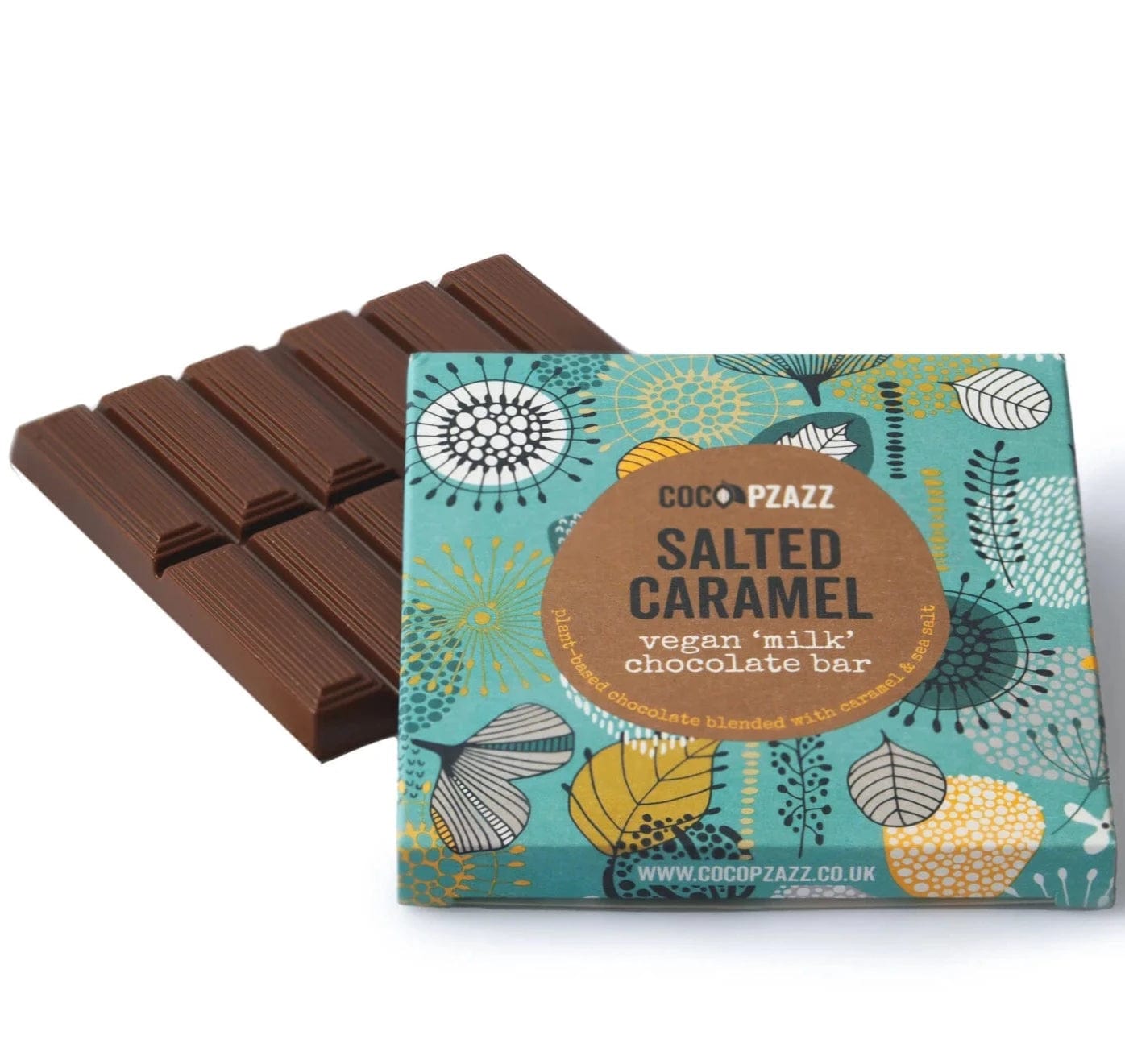 Coco Pzazz Vegan Salted Caramel ‘Milk’ Chocolate Bar 80g