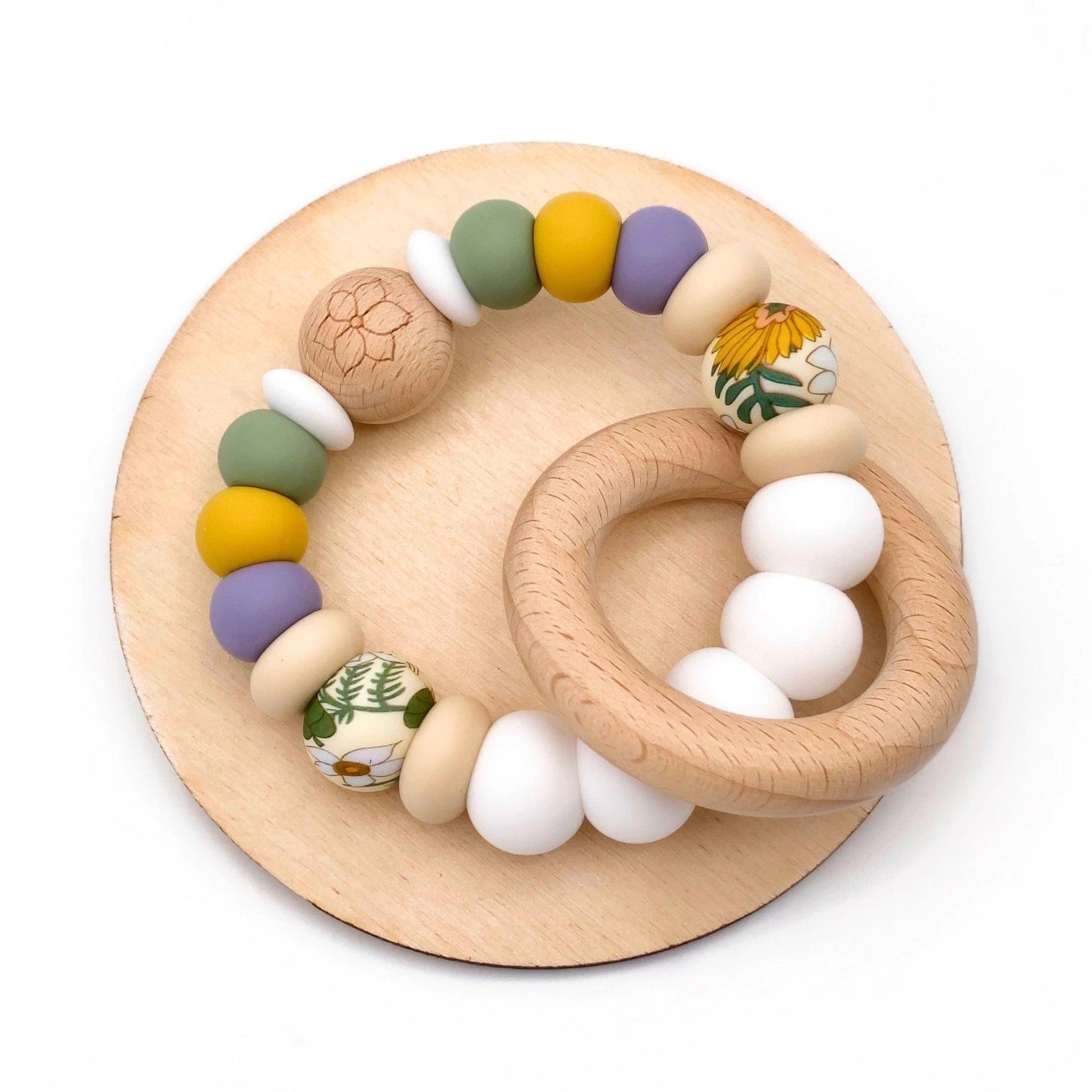 Teething Rattle - 'Anemone'