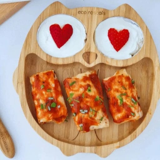 Bamboo & Silicone Weaning Gift Set - Owl - www.thecotswoldecocompany.co.uk