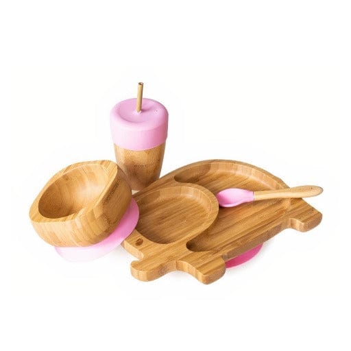 Bamboo & Silicone Weaning Gift Set - Elephant - www.thecotswoldecocompany.co.uk