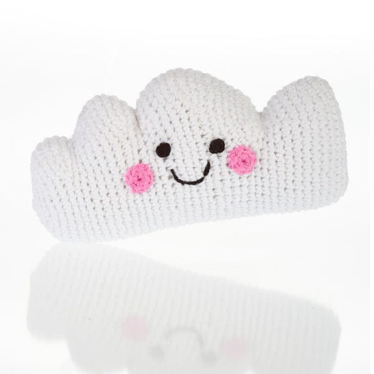 Pebble child Fair Trade Organic Rattle - Friendly Cloud