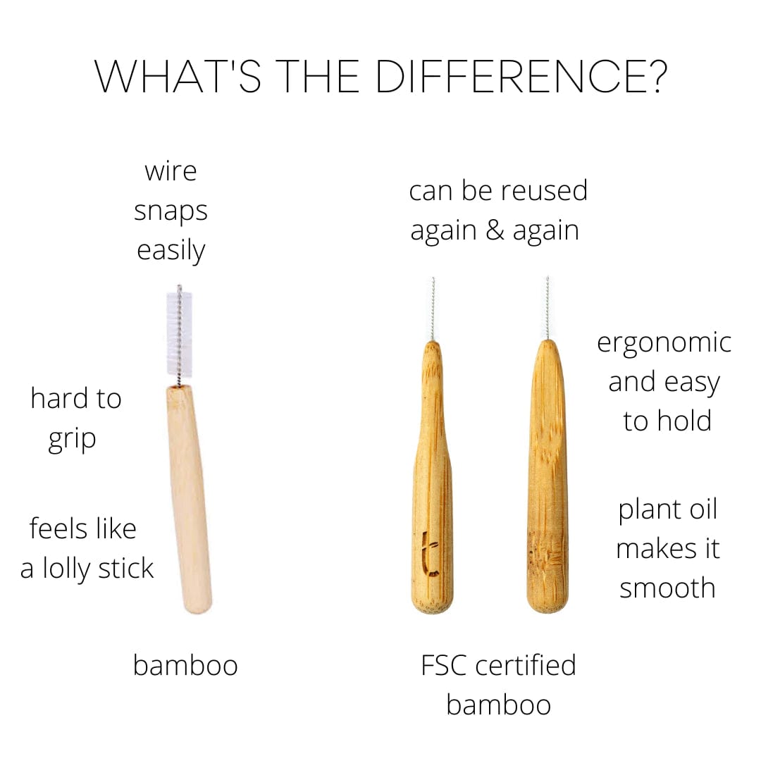 Bamboo Interdental Brush Set - www.thecotswoldecocompany.co.uk