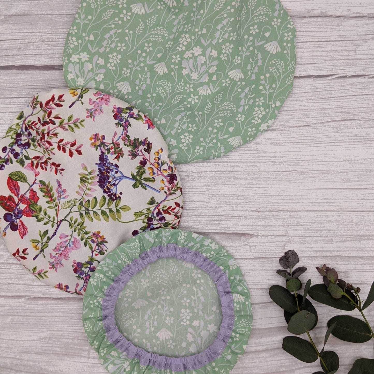 Reusable Cotton Bowl Covers - Set of 3 - www.thecotswoldecocompany.co.uk