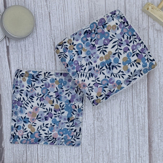 Luxury Reusable Face Pads with Liberty Fabric & Organic Bamboo - 2 Pack - www.thecotswoldecocompany.co.uk