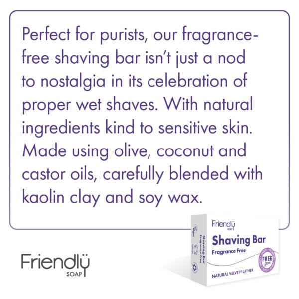 Handmade Natural Shaving Soap - Fragrance Free - www.thecotswoldecocompany.co.uk