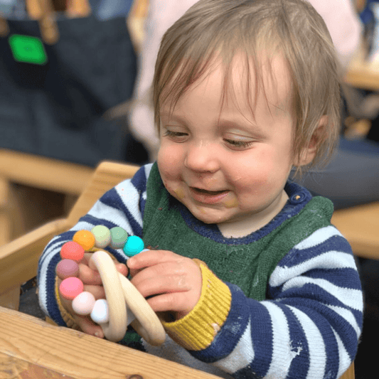 Teething Rattle - Taste The Rainbow - www.thecotswoldecocompany.co.uk