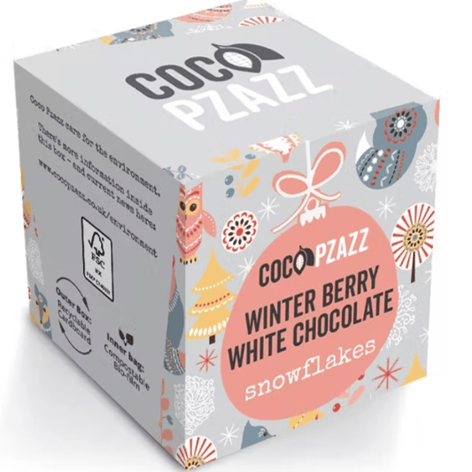 Coco Pzazz Winter Berry White Chocolate Snowflakes