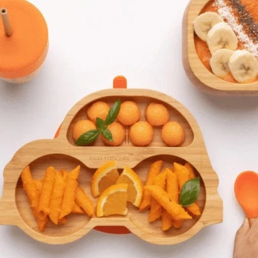 Bamboo & Silicone Weaning Gift Set - Car - www.thecotswoldecocompany.co.uk