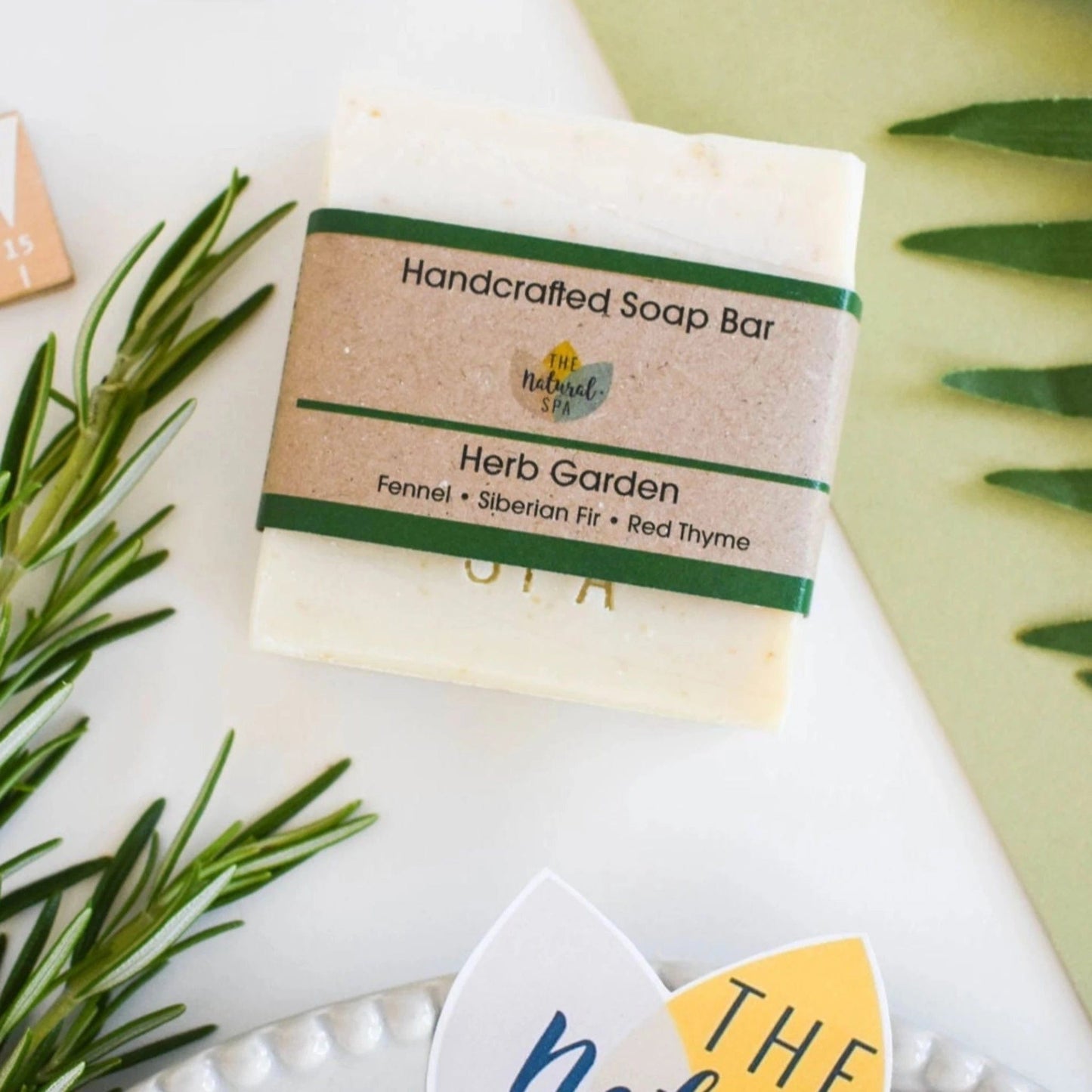 Handcrafted Cold-Process Soap Bar - Herb Garden - www.thecotswoldecocompany.co.uk