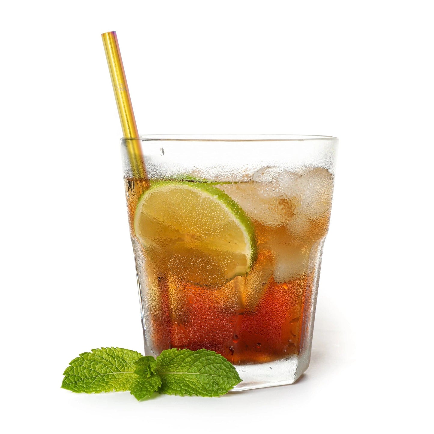 Reusable Steel Cocktail Drinking Straws - Rainbow - 6 Pack - www.thecotswoldecocompany.co.uk