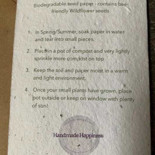 Plantable Seed Eco-Friendly Christmas Cards Pack of Four