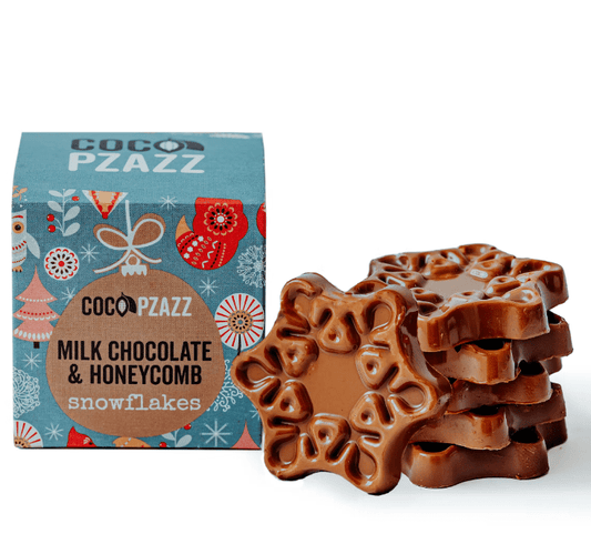 Christmas Milk Chocolate & Honeycomb Snowflakes