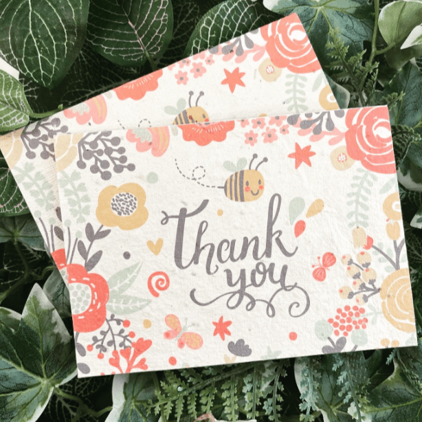 Arthur & Luna Plantable Seeded Eco-Friendly Thank You Card