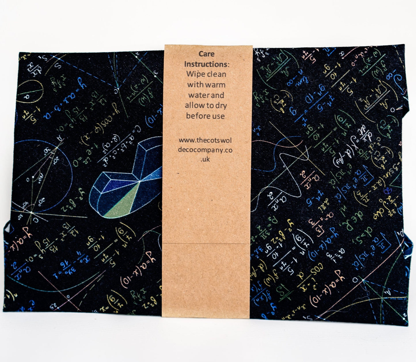 The Cotswold Eco Company Reusable Children's Sandwich Wrap - Chalkboard Maths