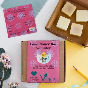 Floral Mini conditioner Sampler - gift set with 4 mini conditioner bars