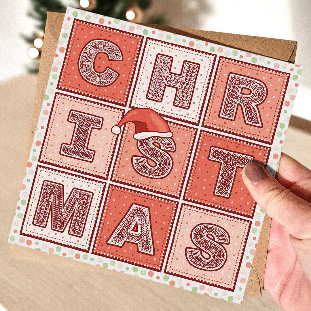 Unique typographic Christmas card
