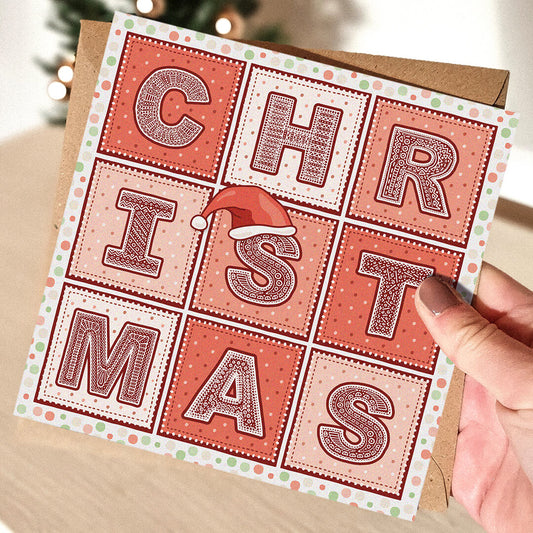 Unique typographic Christmas card
