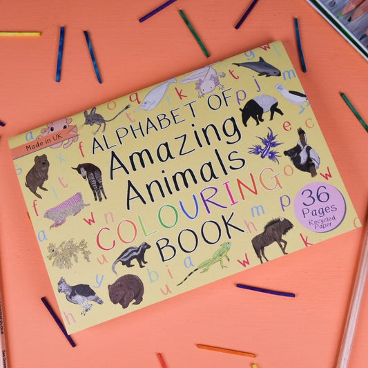 Alphabet of Amazing Animals Colouring Book