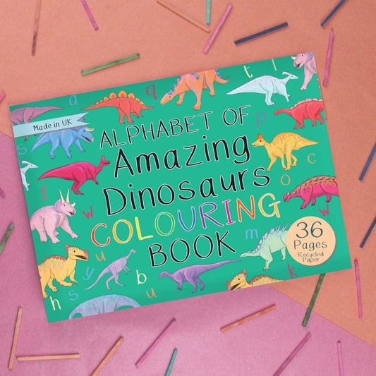Alphabet of Amazing Dinosaurs Colouring Book