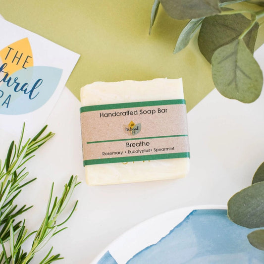 Handcrafted Cold-Process Soap Bar - Breathe - www.thecotswoldecocompany.co.uk
