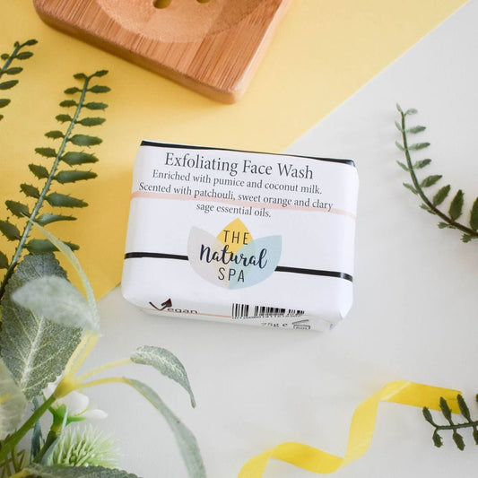 Handcrafted Exfoliating Face Wash Bar - Patchouli, Clary Sage , Sweet Orange - www.thecotswoldecocompany.co.uk