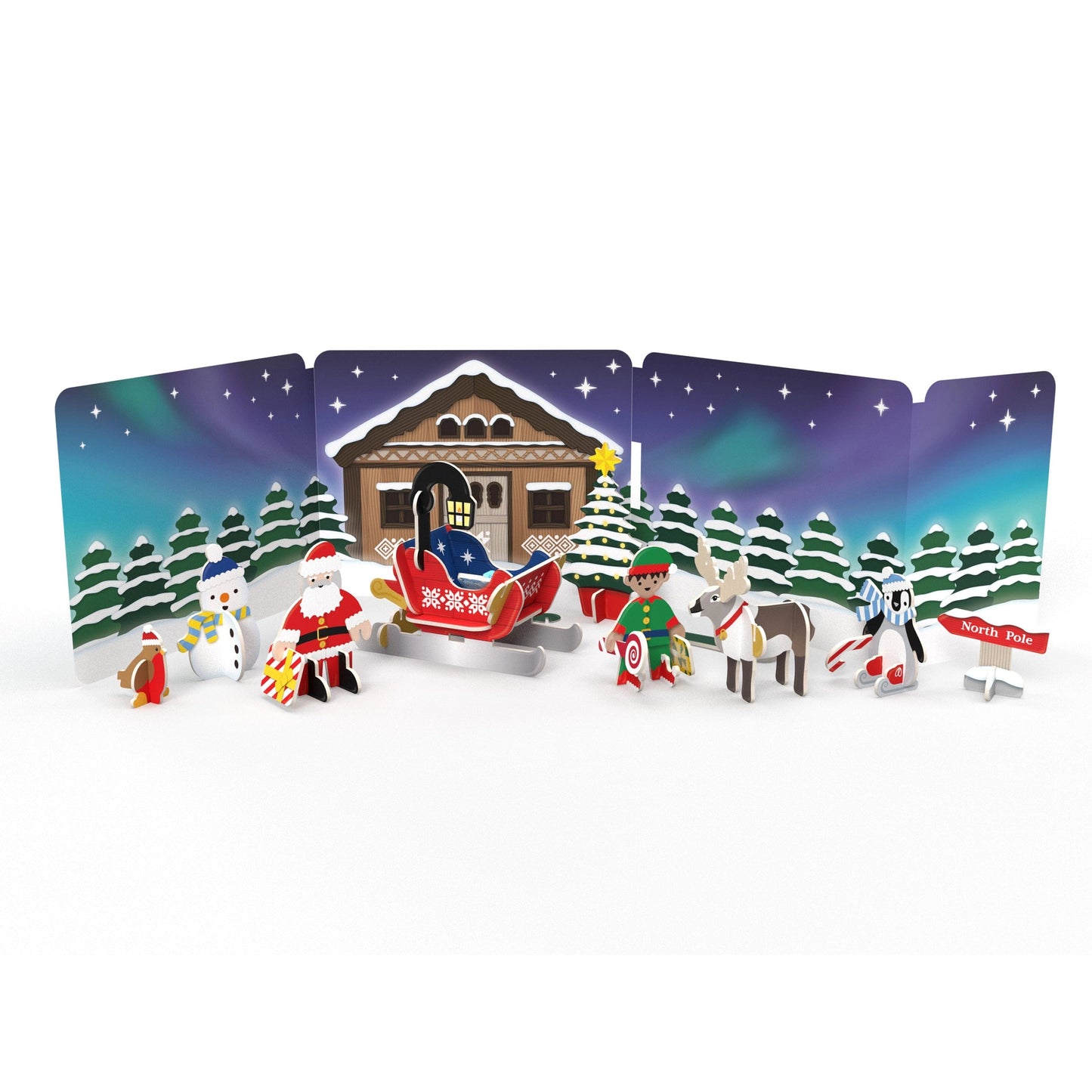 Santa's Midnight Sleigh Ride - Pop-out Eco Friendly Playset