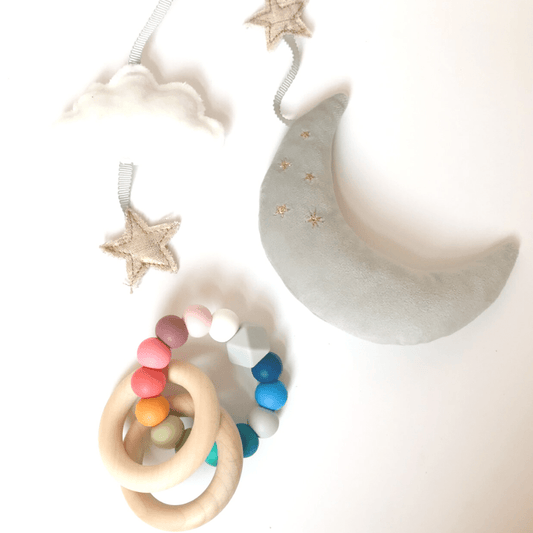 Teething Rattle - Taste The Rainbow - www.thecotswoldecocompany.co.uk