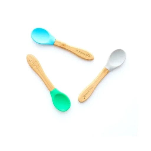 Bamboo & Silicone Weaning Spoon Set - 3 Pack - www.thecotswoldecocompany.co.uk