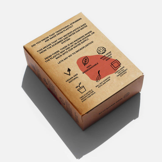 Biodegradable Coconut Kitchen Scourers - Pack of 5 - www.thecotswoldecocompany.co.uk