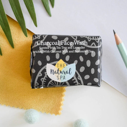 Handcrafted Detoxifying Face Wash Bar - Charcoal - www.thecotswoldecocompany.co.uk