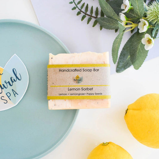 Handcrafted Cold-Process Soap Bar - Lemon Sorbet - www.thecotswoldecocompany.co.uk