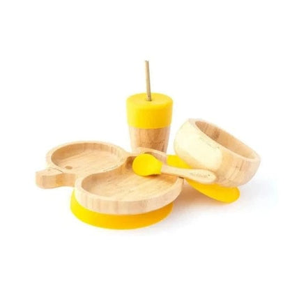 Bamboo & Silicone Weaning Gift Set - Little Duckling - www.thecotswoldecocompany.co.uk