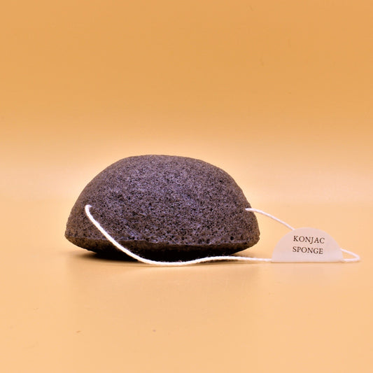 Facial Konjac Sponge - Black - www.thecotswoldecocompany.co.uk