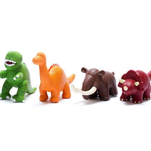 Natural Rubber Dinosaur Teething & Bath Toy - www.thecotswoldecocompany.co.uk