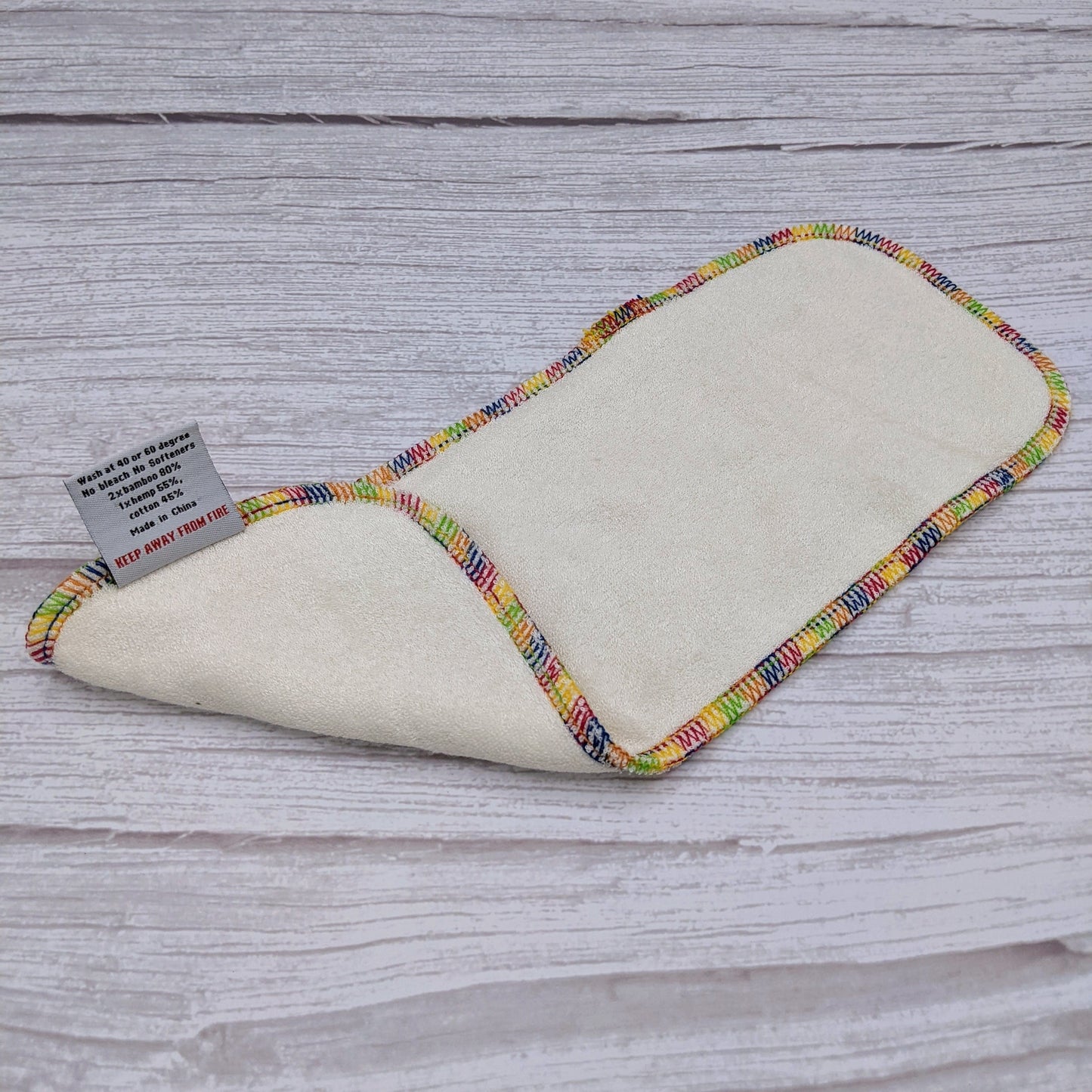 Bamboo and Hemp - Reusable Nappy Booster - Slimline - www.thecotswoldecocompany.co.uk