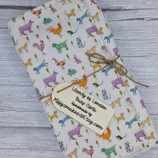 Liberty Baby Burp Cloth with Organic Bamboo - www.thecotswoldecocompany.co.uk
