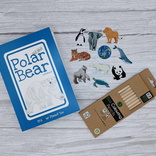 Eco-Friendly Fact-Filled Animal Notebook, Sticker & Colouring Pencil Gift Set - www.thecotswoldecocompany.co.uk