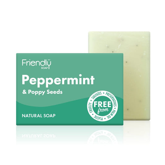Handmade Natural Soap - Peppermint & Poppyseed - www.thecotswoldecocompany.co.uk