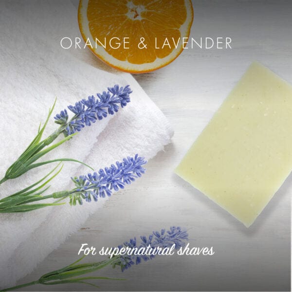 Handmade Natural Shaving Soap - Orange & Lavender - www.thecotswoldecocompany.co.uk