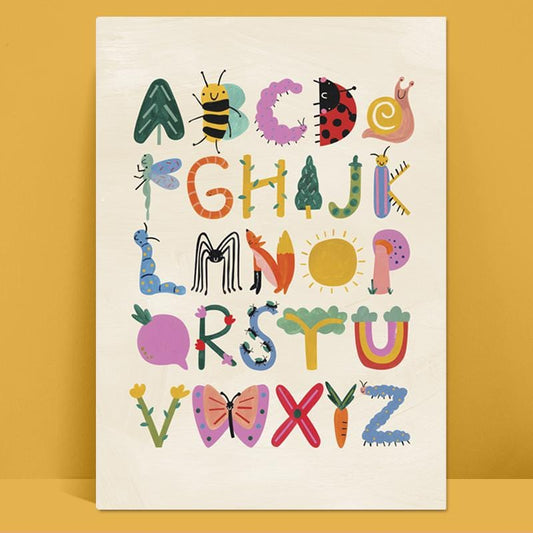 Nature Inspired Childrens Alphabet Print