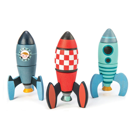 Wooden Rocket Construction Set