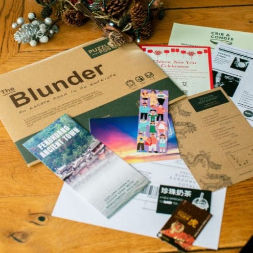 Puzzle post - The Blunder - Escape Room Puzzle Dinner Party Game