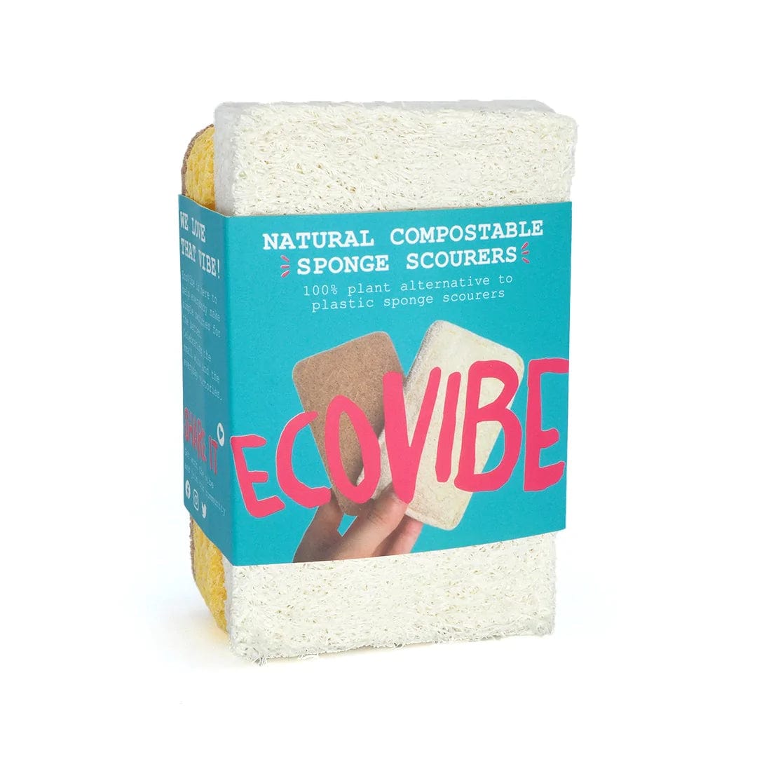 EcoVibe - Natural Compostable Sponge Scourer - 2 Pack